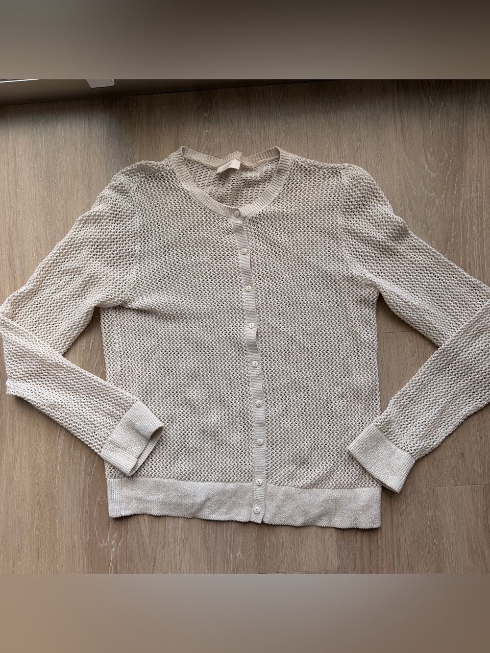 Ann Taylor Loft open weave knit cardigan